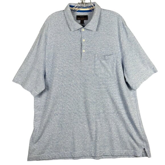 Jos A Bank Other - Jos A Bank Reserve Men's XXl Blue Heather‎ Polo Shirt Short Sleeve Soft Casual